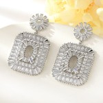 Delicate Cubic Zirconia Luxury Dangle Earrings