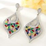 Wholesale Platinum Plated Copper or Brass Dangle Earrings