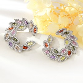 Shop Platinum Plated Cubic Zirconia Dangle Earrings with Wow Elements