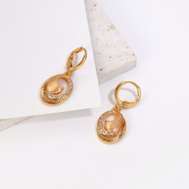 Fashion Cubic Zirconia Copper or Brass Dangle Earrings