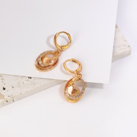 Fashion Cubic Zirconia Copper or Brass Dangle Earrings