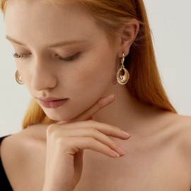 Fashion Cubic Zirconia Copper or Brass Dangle Earrings