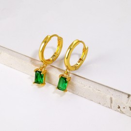 Staple Small Copper or Brass Dangle Earrings