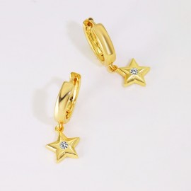 Great Value White Gold Plated Dangle Earrings 