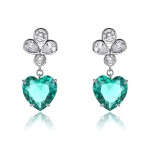Sparkling Love & Heart Big Dangle Earrings from Top Designer