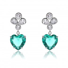 Sparkling Love & Heart Big Dangle Earrings from Top Designer