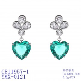 Sparkling Love & Heart Big Dangle Earrings from Top Designer