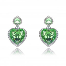 Love & Heart Big Dangle Earrings