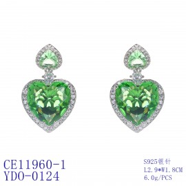 Love & Heart Big Dangle Earrings