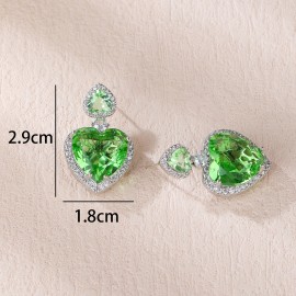 Love & Heart Big Dangle Earrings