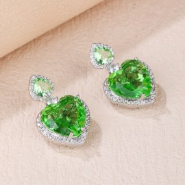Love & Heart Big Dangle Earrings