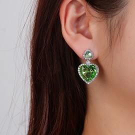 Love & Heart Big Dangle Earrings