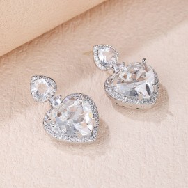 Pretty Cubic Zirconia Luxury Dangle Earrings