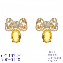 Recommended Gold Plated Yellow Dangle Earrings from Top Designer