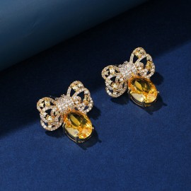 Recommended Gold Plated Yellow Dangle Earrings from Top Designer