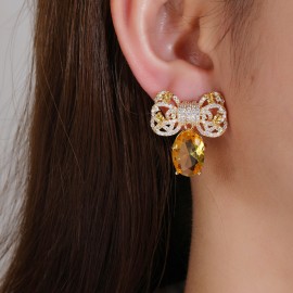 Recommended Gold Plated Yellow Dangle Earrings from Top Designer