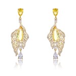 Fashionable Big Cubic Zirconia Dangle Earrings