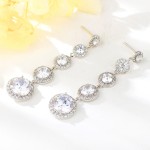 Sparkly Big 925 Sterling Silver Dangle Earrings