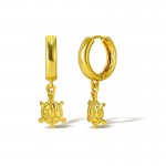 Staple Small Gold Plated Dangle Earrings