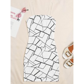Geo Print Bodycon Dress
