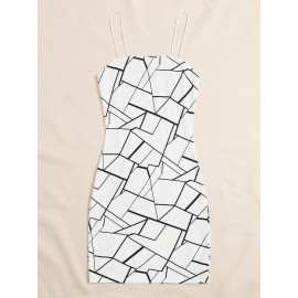 Geo Print Bodycon Dress