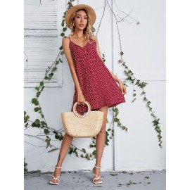 Allover Heart Print  Dress
