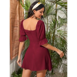 Ruched Detail A-line Dress