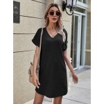 Space Dye V Neck Tee Dress