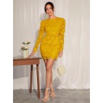 Solid Lace Bodycon Dress