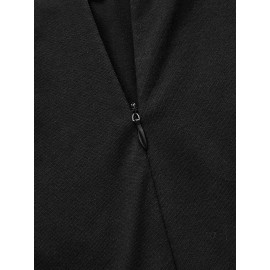 2 In 1 Contrast Collar Puff Sleeve Dress Without Tie